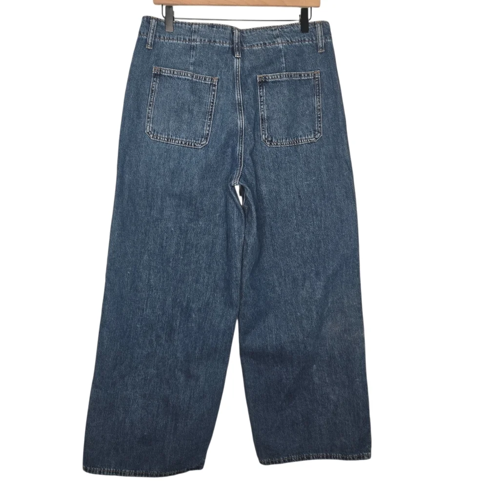 Old Navy Womens High Waisted Baggy Wide Leg Denim Jeans Size 10 - Picture 3 of 12